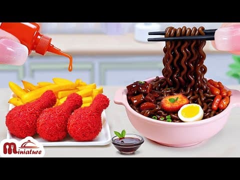 Cheetos-Crusted Spicy Korean Fried Chicken with Black Bean Noodles