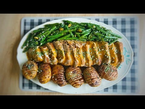 Veal Roast with Roasted Potatoes and Sautéed Green Beans - French Main Course Veal Roast with Roasted Potatoes and Sautéed Green Beans - Delicious French main course with medium difficulty. Perfect recipe converted from YouTube video to PDF format.