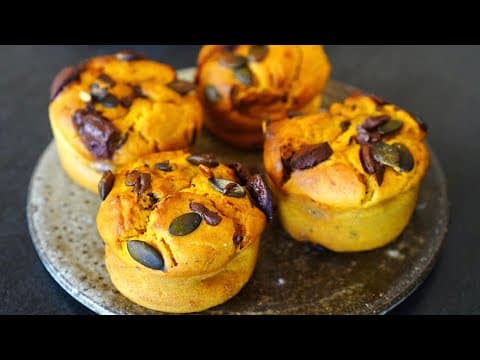 Muffins à la patate douce, pépites de chocolat et graines de courge - Française Snack Muffins à la patate douce, pépites de chocolat et graines de courge - Delicious Française snack with easy difficulty. Perfect recipe converted from YouTube video to PDF format.