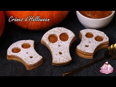 Halloween Skull Cookies with Vanilla Pumpkin Jam - French Dessert Halloween Skull Cookies with Vanilla Pumpkin Jam - Delicious French dessert with medium difficulty. Perfect recipe converted from YouTube video to PDF format.