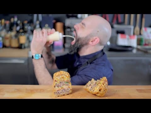 Quadruple Deluxe Double‑Battered Fried Burger on a Stick - American Main Course Quadruple Deluxe Double‑Battered Fried Burger on a Stick - Delicious American main course with medium difficulty. Perfect recipe converted from YouTube video to PDF format.