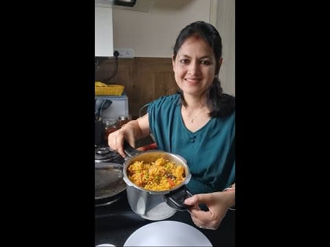 Smokey Aaloo- Matar Pulao in Cooker