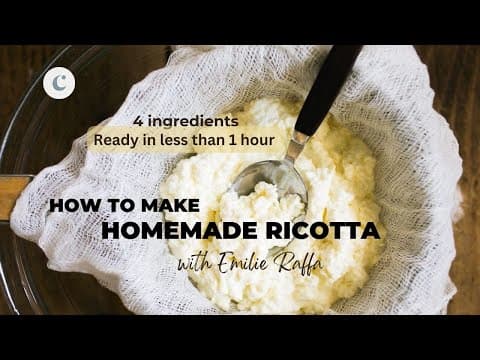 How To Make Fresh Homemade Ricotta (only 4 ingredients!)