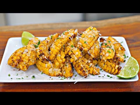 Seasoned Juicy Cajun Parmesan Corn Ribs