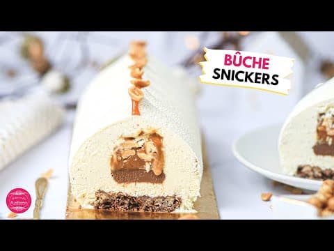 Bûche façon Snickers vanille, cacahuète, caramel et chocolat - French Dessert Bûche façon Snickers vanille, cacahuète, caramel et chocolat - Delicious French dessert with medium difficulty. Perfect recipe converted from YouTube video to PDF format.