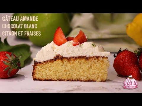 White Chocolate, Almond, Lime and Strawberry Moist Cake - French Dessert White Chocolate, Almond, Lime and Strawberry Moist Cake - Delicious French dessert with medium difficulty. Perfect recipe converted from YouTube video to PDF format.