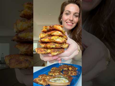 I lose weight eating these 5 Ingredient Chicken Broccoli Feta Fritters