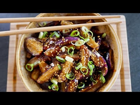 Aubergines chinoises sautées à la sauce sucrée-salée