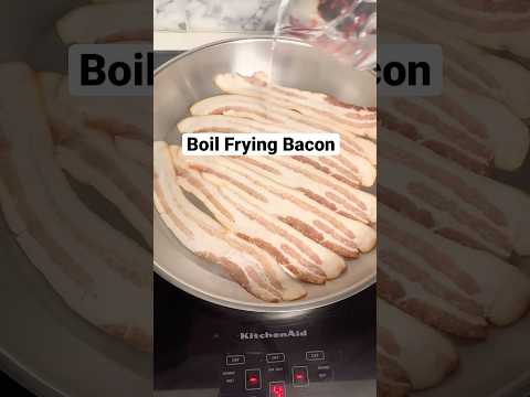 Frying Bacon with Water in a Skillet