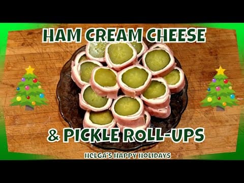 HAM PICKLE CREAM CHEESE ROLL-UPS--(POLISH ROSES)