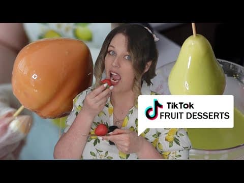 Making the Viral TikTok Fruit Shaped Desserts Strawberry🍓 Peach🍑 Pear🍐