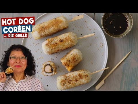 Korean hot‑dog with grilled rice