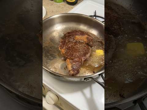 Pan‑Sear Ribeye Steak with Garlic‑Thyme Butter Baste