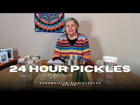 24 Hour Refrigerator Pickles: Old Handwritten Recipe Revived