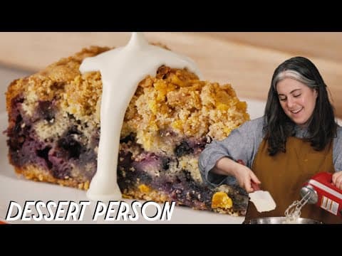Blueberry Buckle with Cornflake Streusel - American Recipe Blueberry Buckle with Cornflake Streusel - Delicious American recipe with intermediate difficulty. Perfect recipe converted from YouTube video to PDF format.