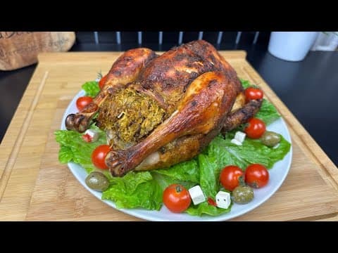 Roast Chicken Stuffed with Chinese Vermicelli, Dried Black Mushrooms and Olives - Franco-Asian Main Course Roast Chicken Stuffed with Chinese Vermicelli, Dried Black Mushrooms and Olives - Delicious Franco-Asian main course with medium difficulty. Perfect recipe converted from YouTube video to PDF format.