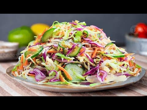 I eat this cabbage salad for dinner every day and lose belly fat fast!Cucumber recipe