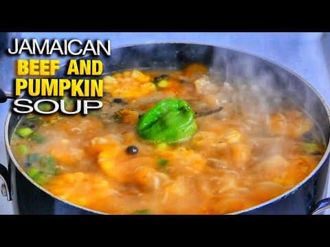 Jamaican BEEF & PUMPKIN Soup