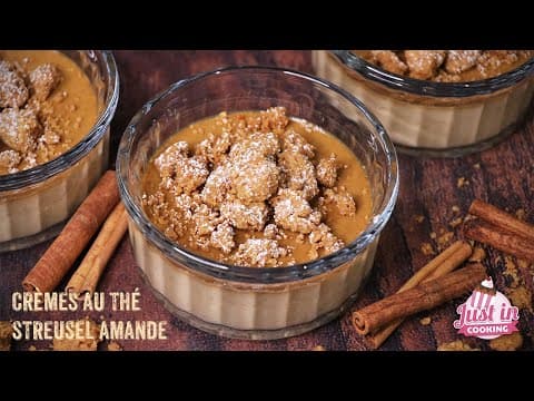 Petites crèmes au thé avec streusel à l'amande et à la cannelle - French Dessert Petites crèmes au thé avec streusel à l'amande et à la cannelle - Delicious French dessert with medium difficulty. Perfect recipe converted from YouTube video to PDF format.