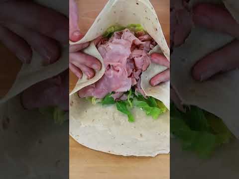 How to fold a lunch wrap so it doesn't fall apart!