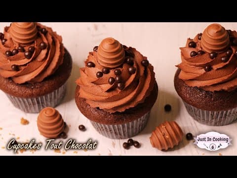 Cupcakes au chocolat de Pâques avec cœur de praliné et ganache montée - French Dessert Cupcakes au chocolat de Pâques avec cœur de praliné et ganache montée - Delicious French dessert with medium difficulty. Perfect recipe converted from YouTube video to PDF format.