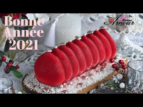 Bûche aux framboises, insert chocolat blanc et dacquoise aux pistaches - French Dessert Bûche aux framboises, insert chocolat blanc et dacquoise aux pistaches - Delicious French dessert with hard difficulty. Perfect recipe converted from YouTube video to PDF format.