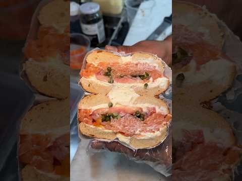 You need this LOX BAGEL SANDWICH from Utopia Bagels in Whitestone, Queens NYC! 🥯🤤