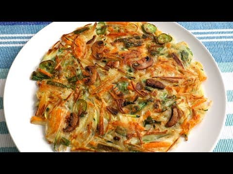 Yachaejeon (Korean Vegetable Pancake) - Korean Snack Yachaejeon (Korean Vegetable Pancake) - Delicious Korean snack with easy difficulty. Perfect recipe converted from YouTube video to PDF format.