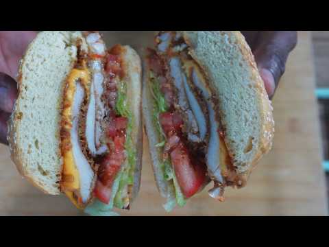 Homemade Chicken Sandwich with Sesame Buns