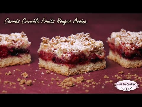 Carrés crumble aux fruits rouges et à l'avoine - French Dessert Carrés crumble aux fruits rouges et à l'avoine - Delicious French dessert with easy difficulty. Perfect recipe converted from YouTube video to PDF format.