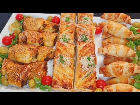 Varied puff pastries (tuna, ground meat, smoked salmon) - French Appetizer Varied puff pastries (tuna, ground meat, smoked salmon) - Delicious French appetizer with medium difficulty. Perfect recipe converted from YouTube video to PDF format.