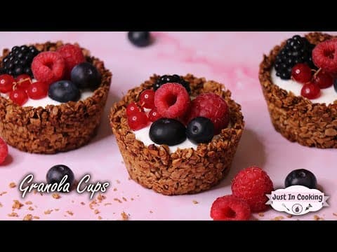 Granola Cups au Fromage Blanc et Fruits Rouges - French Breakfast Granola Cups au Fromage Blanc et Fruits Rouges - Delicious French breakfast with easy difficulty. Perfect recipe converted from YouTube video to PDF format.