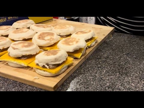 Make Ahead Freezer Breakfast Sandwiches with Ingredients from Costco!