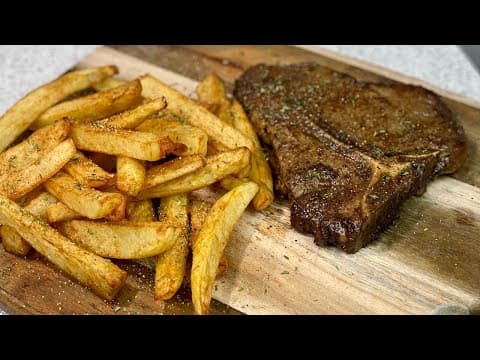 Juicy butter steak with ultra crispy fries - French Main Course Juicy butter steak with ultra crispy fries - Delicious French main course with medium difficulty. Perfect recipe converted from YouTube video to PDF format.