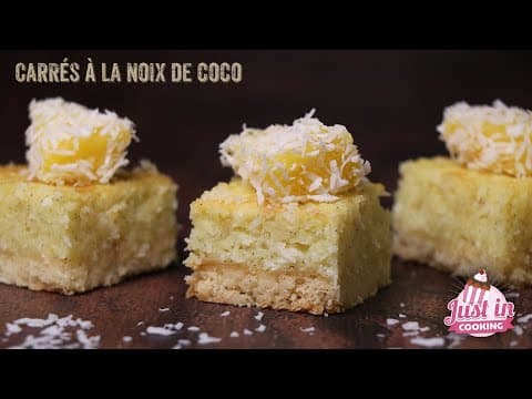 Coconut Squares - French Dessert Coconut Squares - Delicious French dessert with easy difficulty. Perfect recipe converted from YouTube video to PDF format.