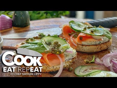 Smoked Salmon Cream Cheese Bagel
