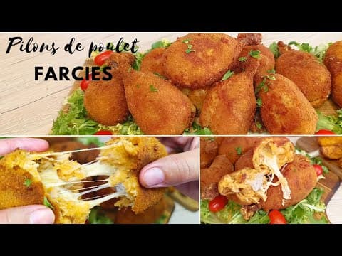 Pilons de poulet reconstitués farcis à la pomme de terre et mozzarella - French Main Course Pilons de poulet reconstitués farcis à la pomme de terre et mozzarella - Delicious French main course with medium difficulty. Perfect recipe converted from YouTube video to PDF format.