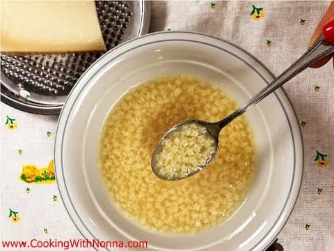 Stelline Pastina with Parmigiano - Rossella's Cooking with Nonna