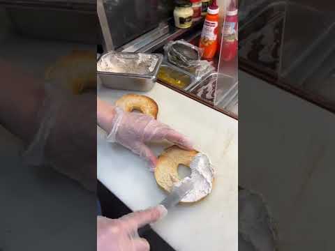 LETS MAKE A BAGEL WITH CREAM CHEESE