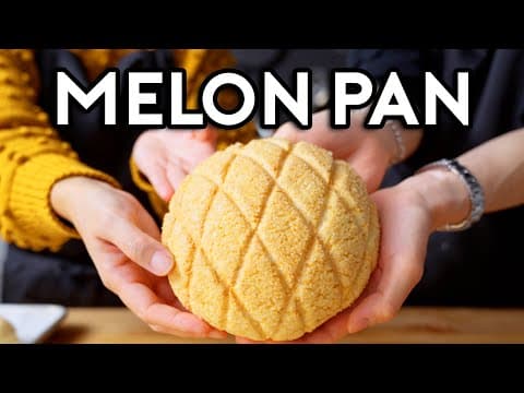 Homemade Melon Pan (Japanese Sweet Bread with Cookie Crust)