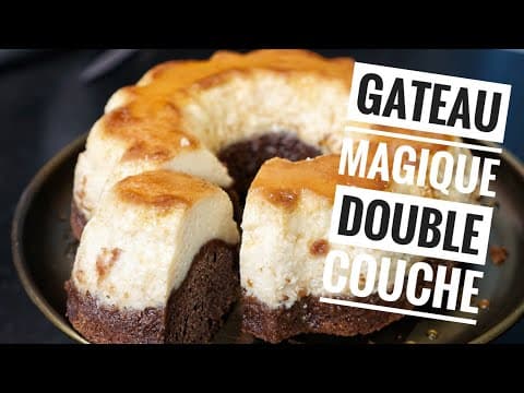 Gâteau double couche caramel vanille et chocolat