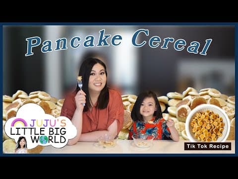 We Made Pancake Cereal! I Viral Tik Tok Pancake Cereal Recipe I Worth the Hype?!