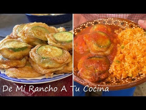 Calabacitas Capeadas (Battered and Stuffed Zucchini Ranch Style)