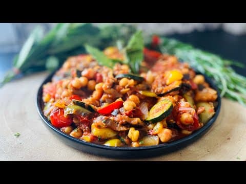 Vegetable and Chickpea Ratatouille - French Main Course Vegetable and Chickpea Ratatouille - Delicious French main course with easy difficulty. Perfect recipe converted from YouTube video to PDF format.