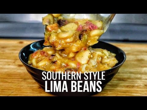 Southern Lima Beans (Butter Beans) with Bacon and Smoked Meat