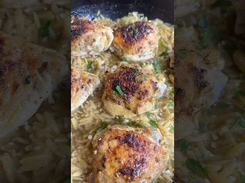 Creamy Greek Chicken Orzo Bake, YUM!