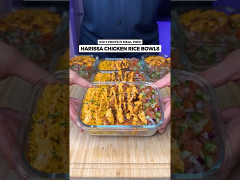 TASTIEST High Protein Harissa Chicken Rice Bowls! Only 560 Calories