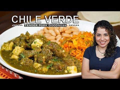 Tender pork in CHILE VERDE STEW