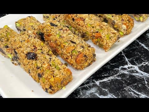 Homemade crunchy and chewy granola bars - American Snack Homemade crunchy and chewy granola bars - Delicious American snack with easy difficulty. Perfect recipe converted from YouTube video to PDF format.